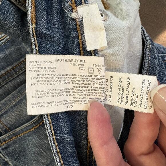 LEI Jeans Women 9 Blue Sophia Hipster Flare Distressed Y2K Grunge Whiskering - Picture 11 of 12